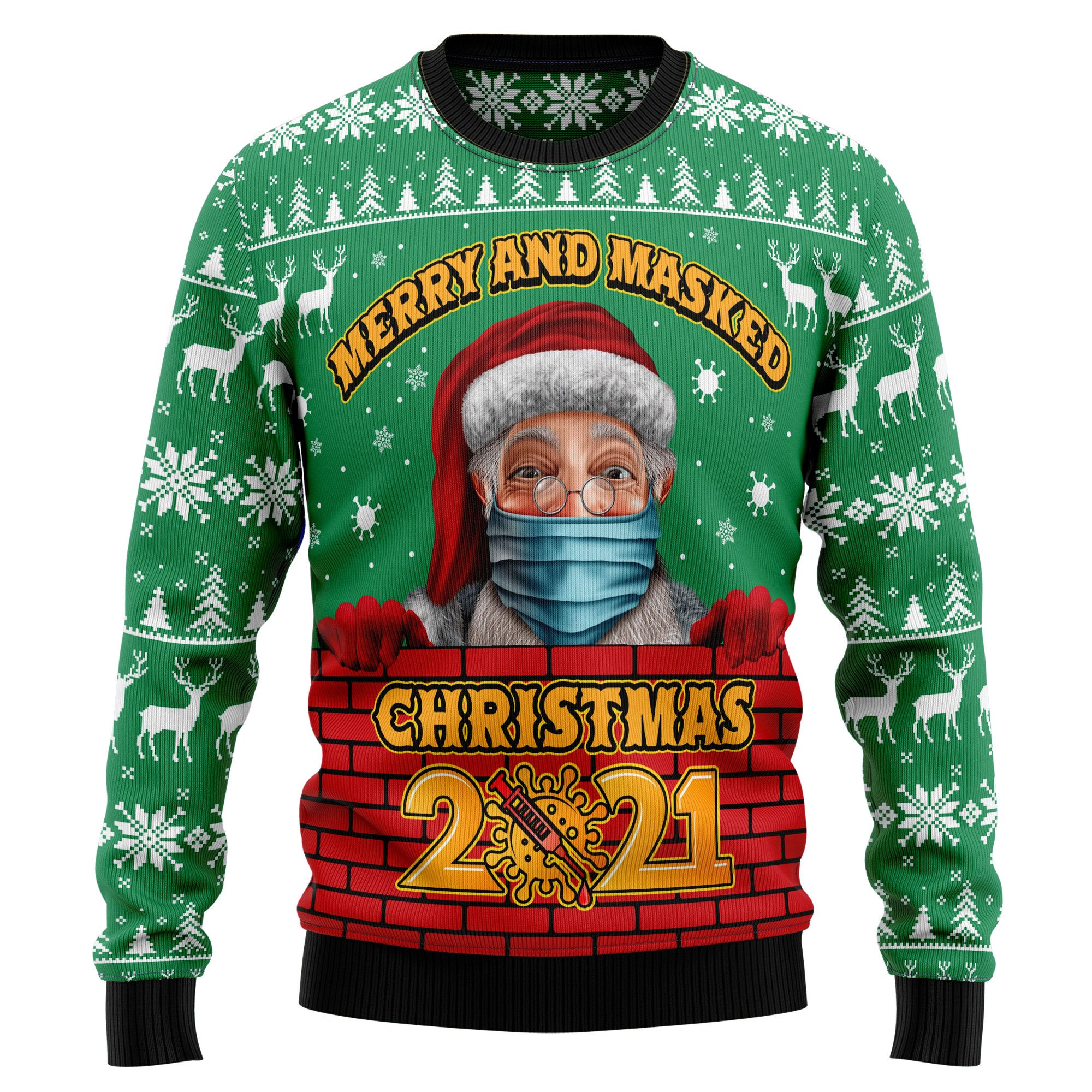 Merry And Masked Christmas Ugly Christmas Sweater