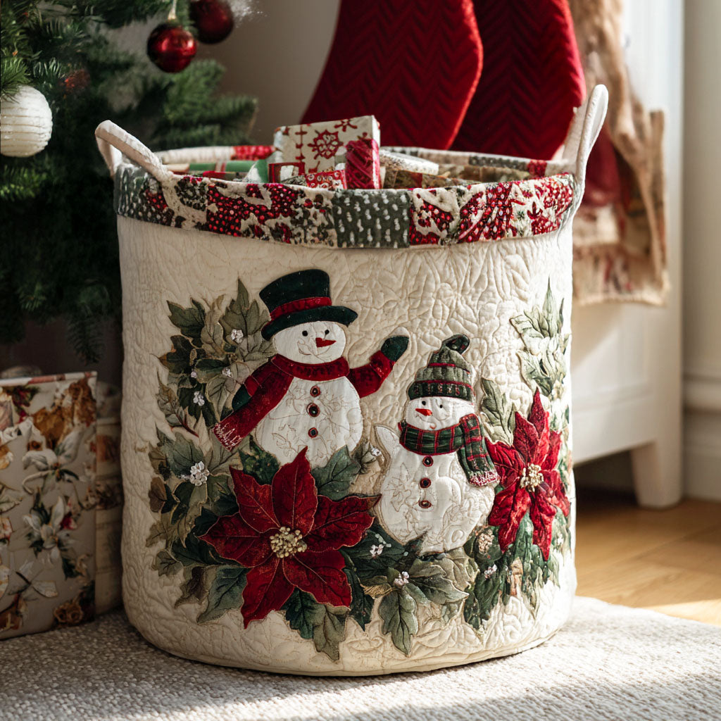Merry Buttons Quilted Laundry Basket Halloween Merch Gift