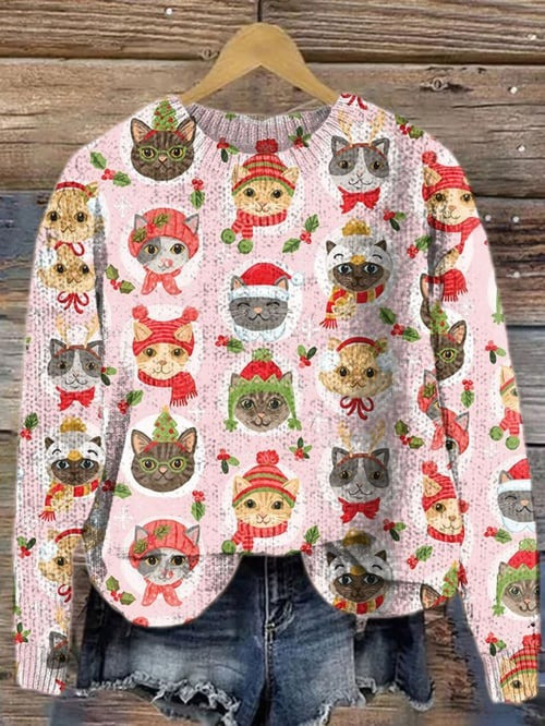 Merry Catmas Christmas Sweater Best Animal Clothing Funny Present Ideas For Cat Lovers