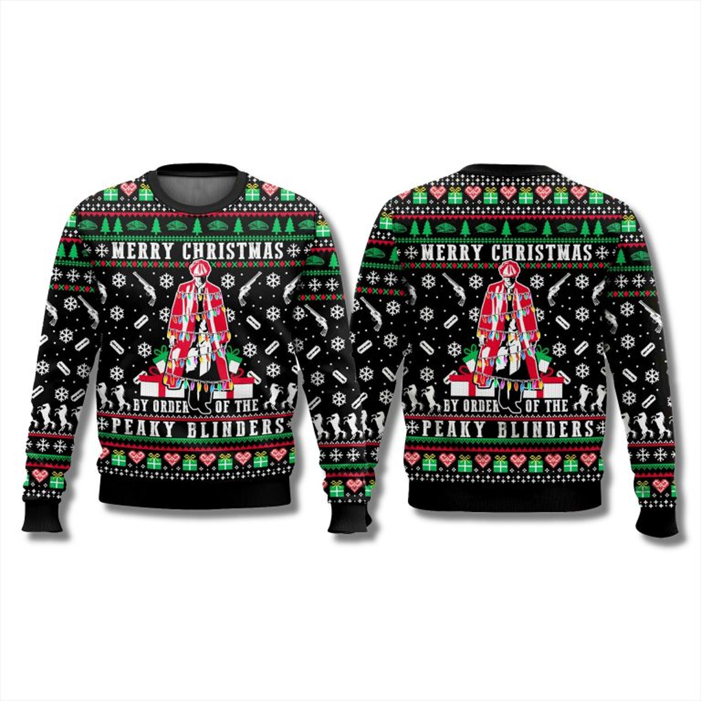 Merry Christmas By The Order Of The Peaky Blinders Ugly Sweater Blinders Merch Dad Gifts