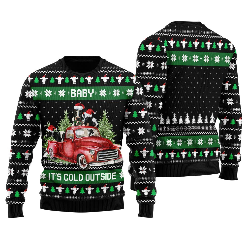 Merry Christmas Cow Ugly Sweater For Women Exclusive Holiday Sweater Merch for Gift Giving