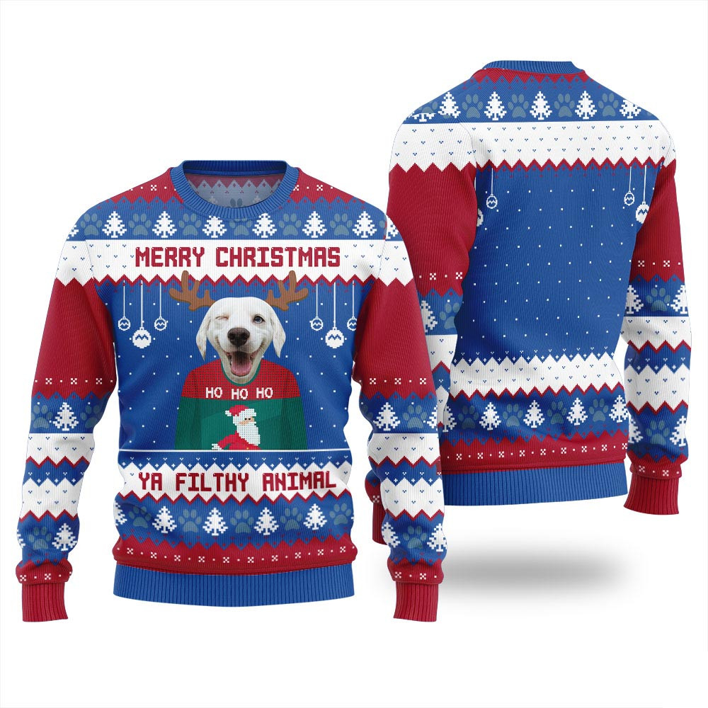 Merry Christmas Custom Dog Dace Womens Ugly Christmas Sweater Christmas Sweaters For Men And Women