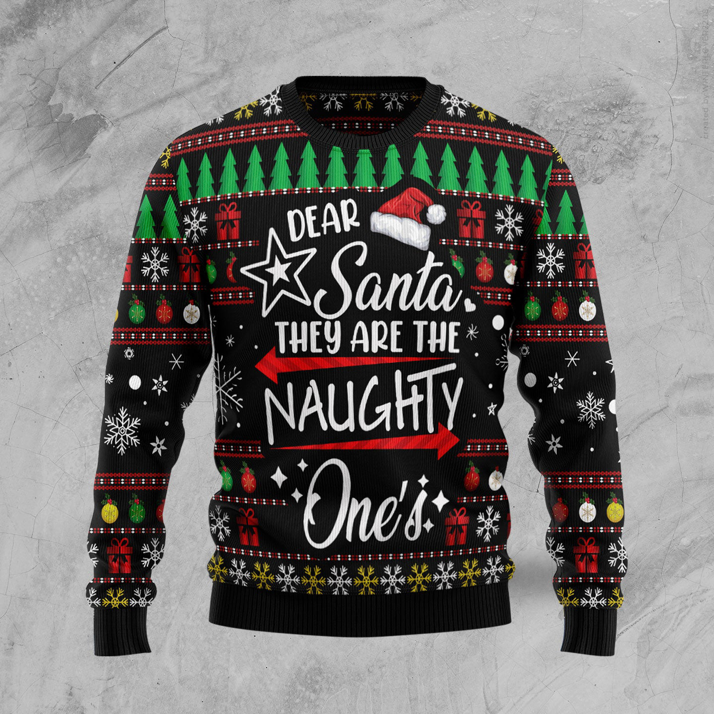 Merry Christmas Dear Santa They Are Naughty Ones Ugly Christmas Sweater Xmas Outfits