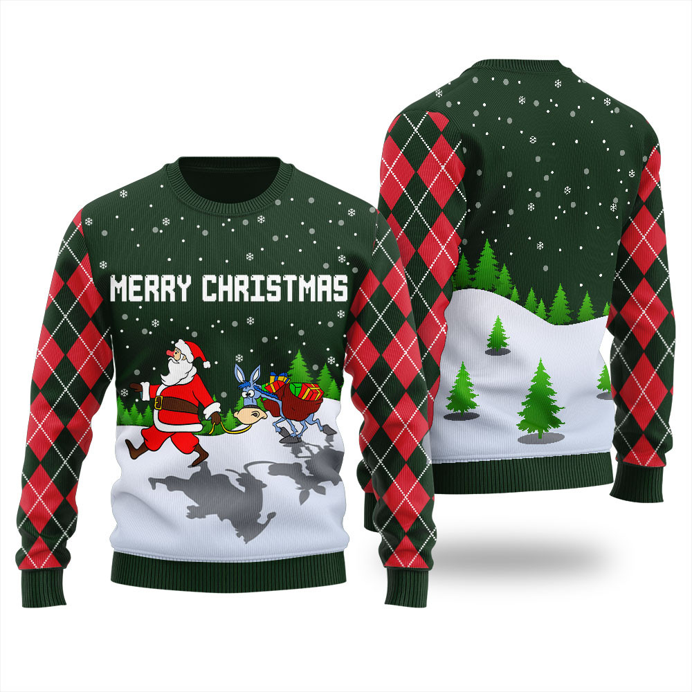 Merry Christmas Funny Santa Ugly Christmas For Men Exclusive Christmas Sweater Merch Gift Edition