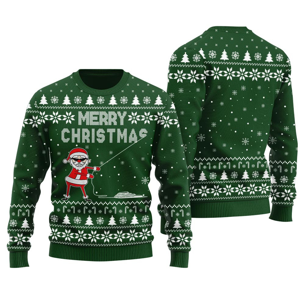 Merry Christmas Funny Santa Ugly Christmas Sweater For Adult Best Gift Idea for Christmas Enthusiasts