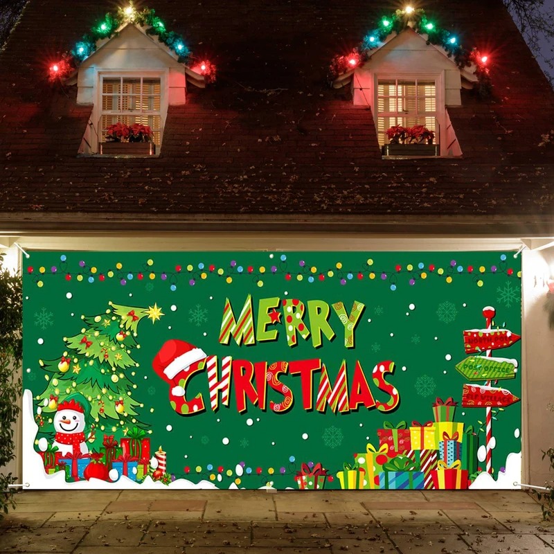 Merry Christmas Garage Door Cover Holiday Outside Home Decor Best Xmas Gifts For Family