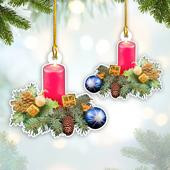 Merry Christmas Happy New Year Ornament Decorations Holiday Ornament Hanging