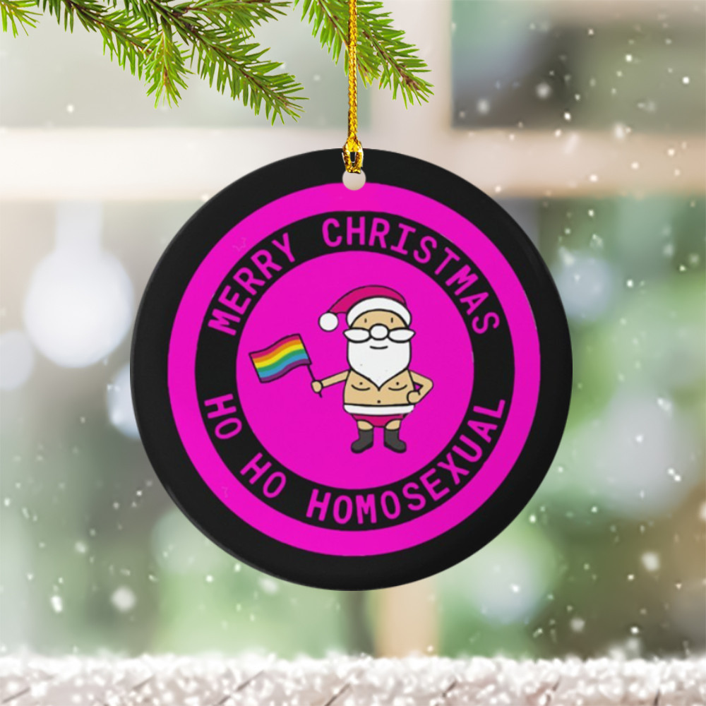 Merry Christmas Ho Ho Homosexual Ornament Gay Pride Christmas Tree Decorations