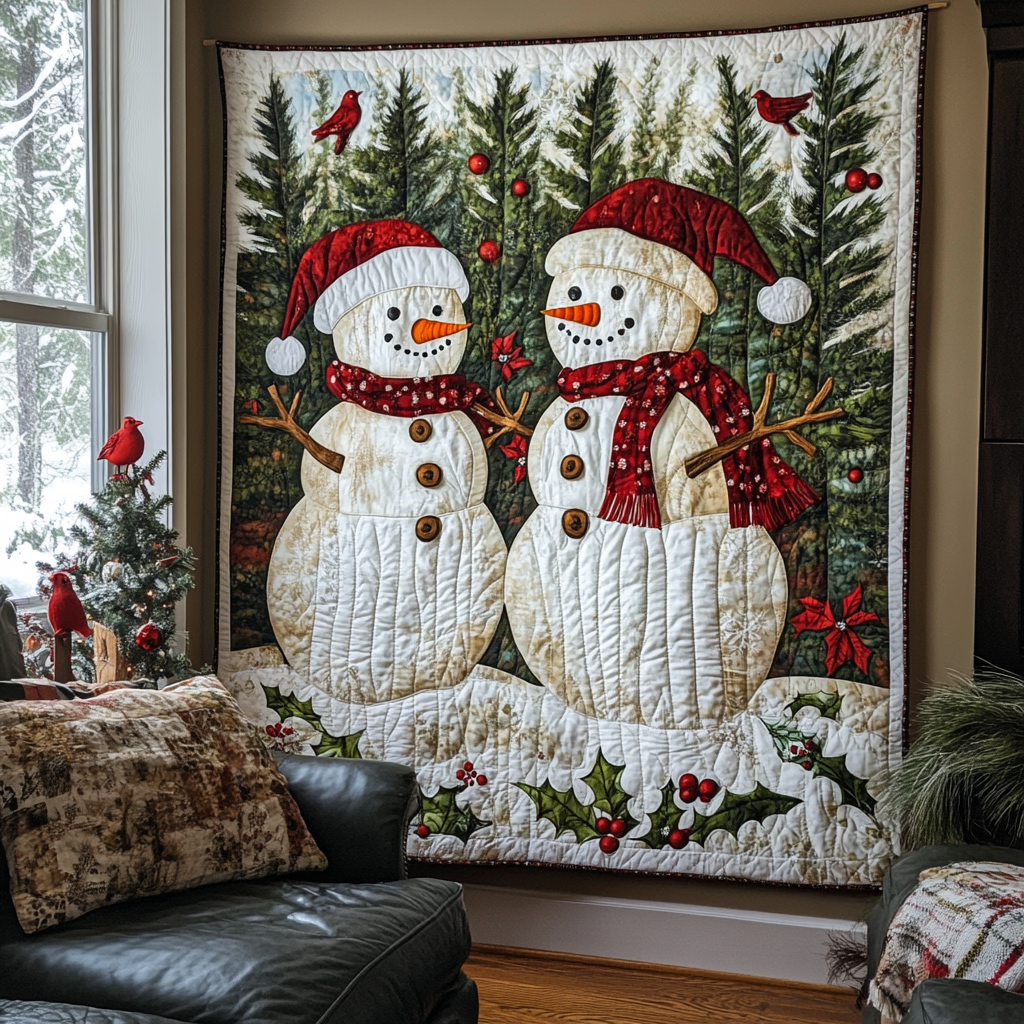 Merry Christmas Joy Quilted Blanket Cute Christmas Blankets