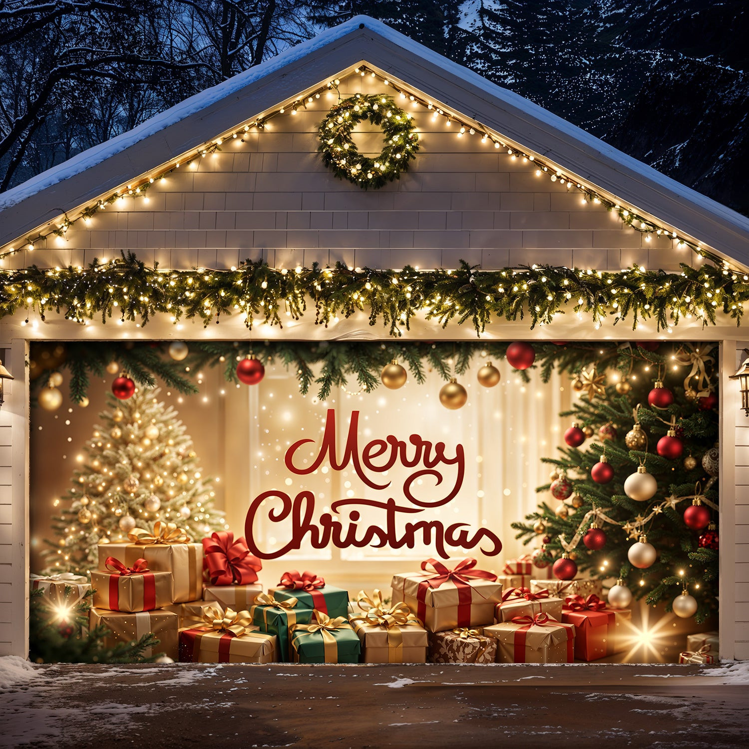 Merry Christmas Magic Christmas Themed Garage Door Covers Christmas Garage Door Banner Gifts