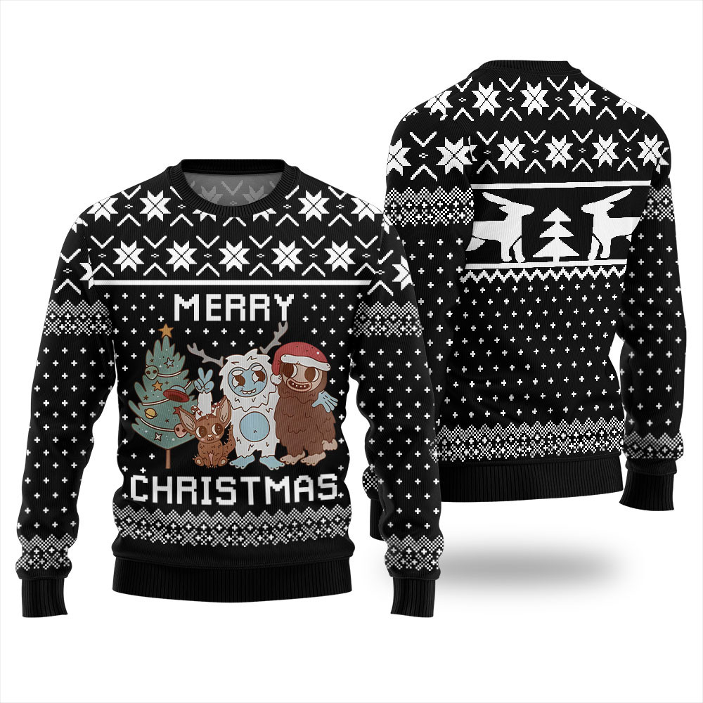 Merry Christmas Night Creatures Ugly Sweater Best Christmas Merch Gift for Family and Friends