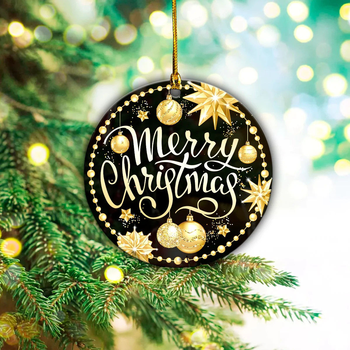 Merry Christmas Ornament Traditional Christmas Tree Decorations 2024