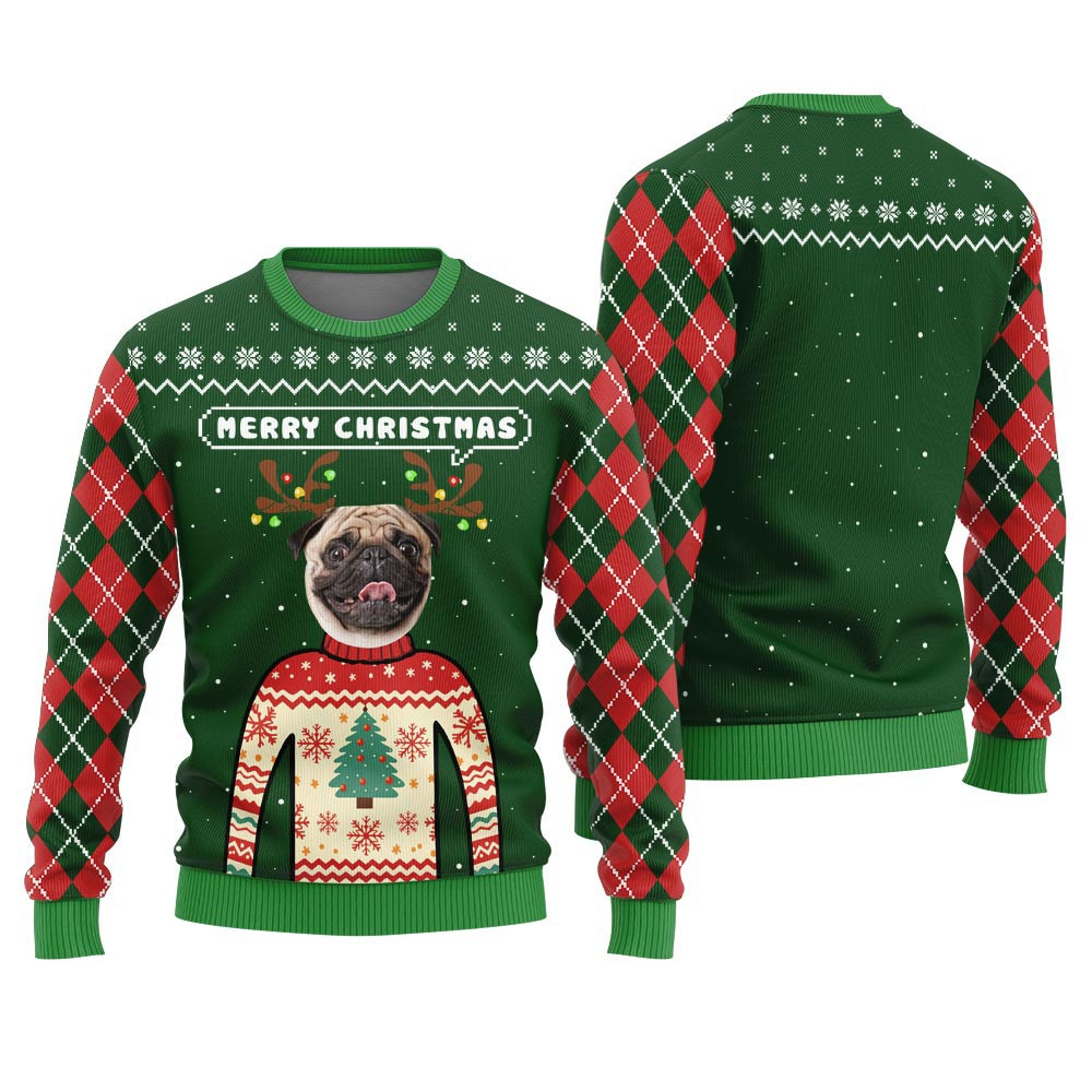 Merry Christmas Personalized Dog Ugly Christmas Sweater Christmas Gift Ideas For Wife
