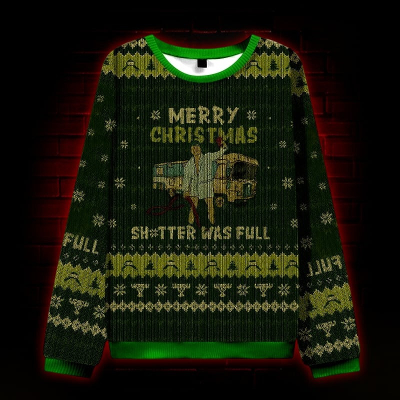 Merry Christmas Shitter Was Full Ugly Christmas Sweater Xmas Apparel Gifts For Him