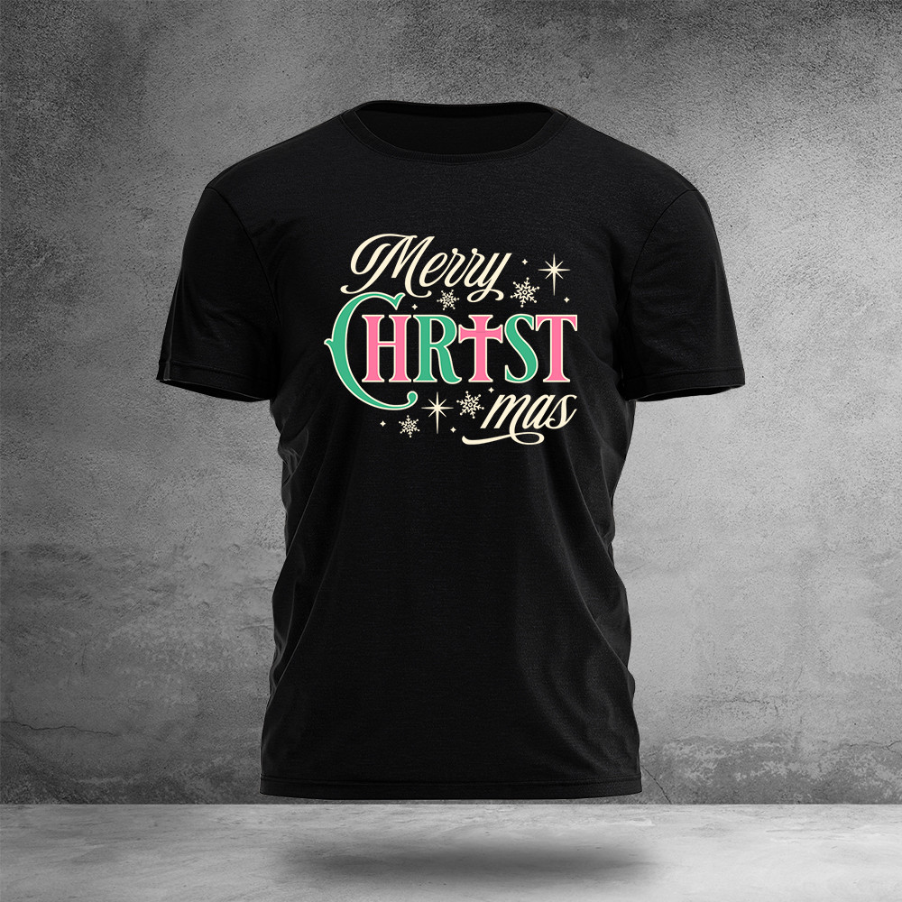 Merry Christmas T-Shirt Holiday Clothes Good Presents For Him