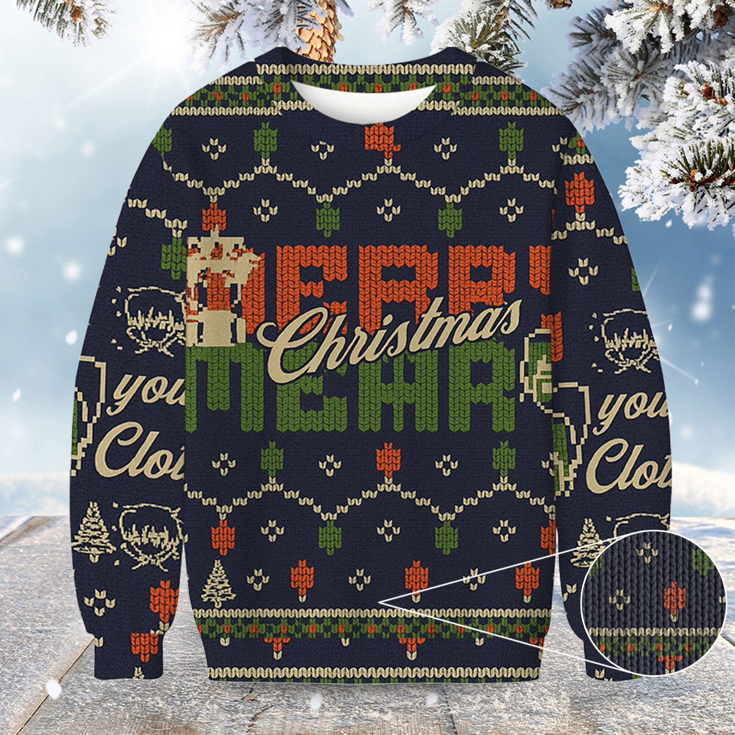 Merry Christmas Ugly Sweater Xmas Clothing Funny Christmas Jumper Xmas Gifts