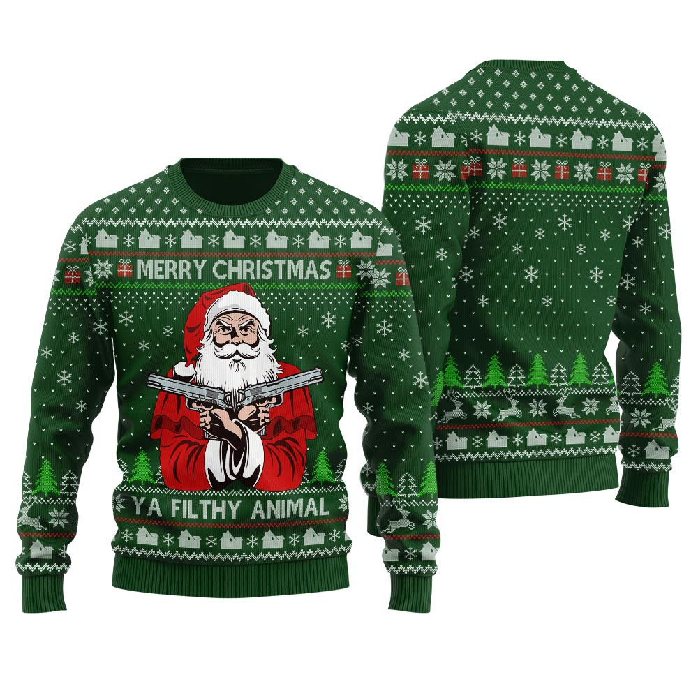 Merry Christmas Ya Filthy Animal Ugly Christmas Sweater Warm Winter Merch Gift for Someone You Love