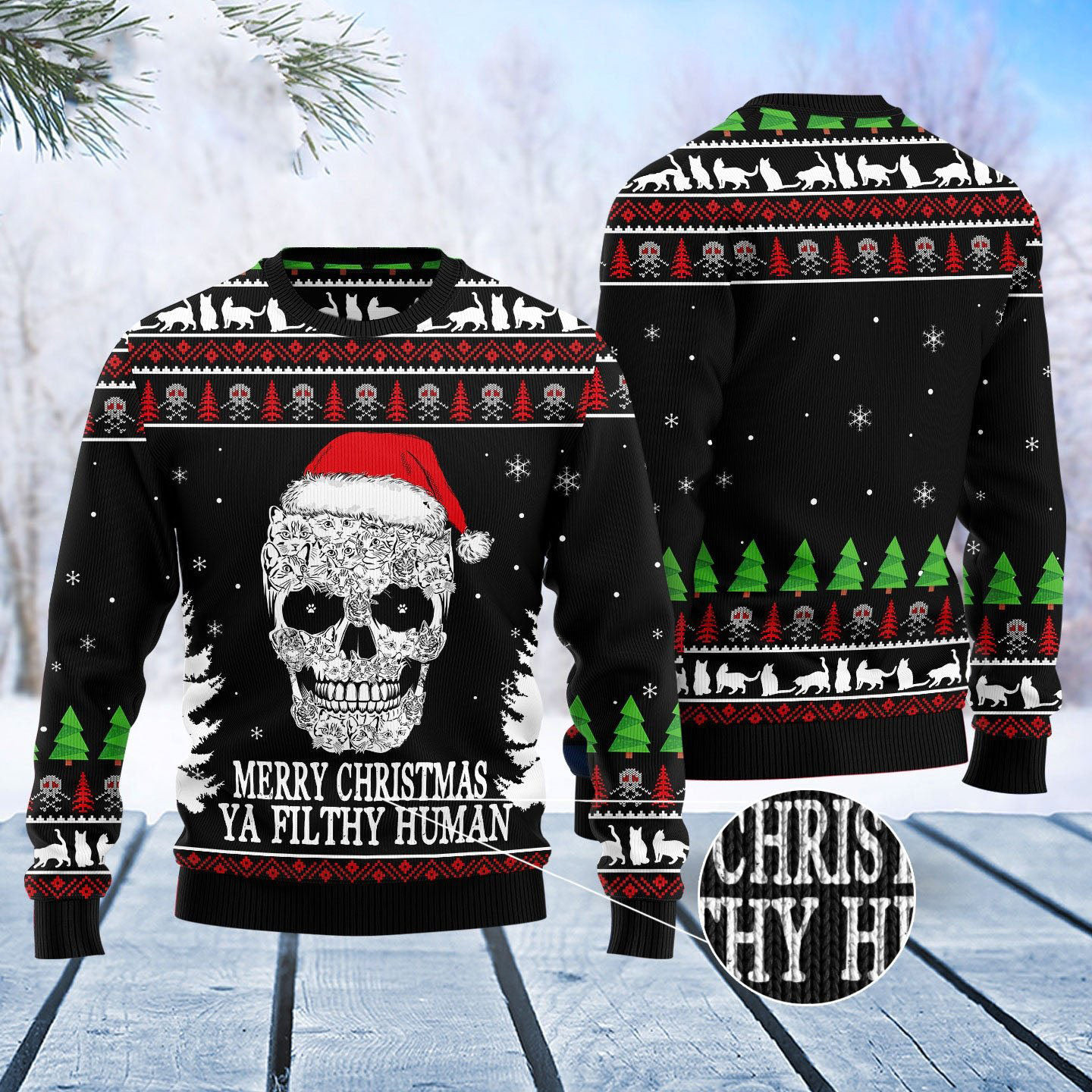 Merry Christmas Ya Filthy Human Ugly Christmas Sweater Xmas Party Outfits Xmas Presents
