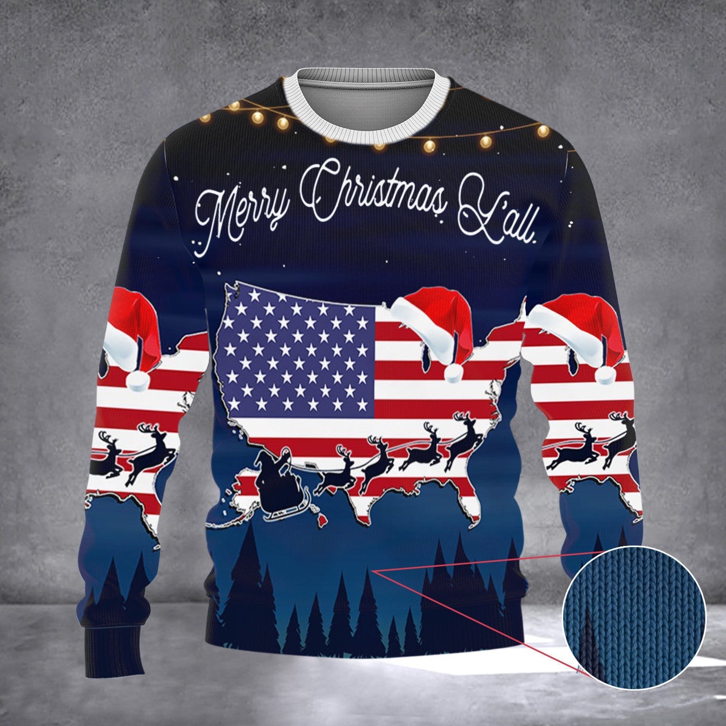 Merry Christmas Y'all American Sweater Patriotic Christmas Clothing Gifts For Husband Merry Christmas Y'all American Sweater Patriotic Christmas Clothing Gifts For Husband