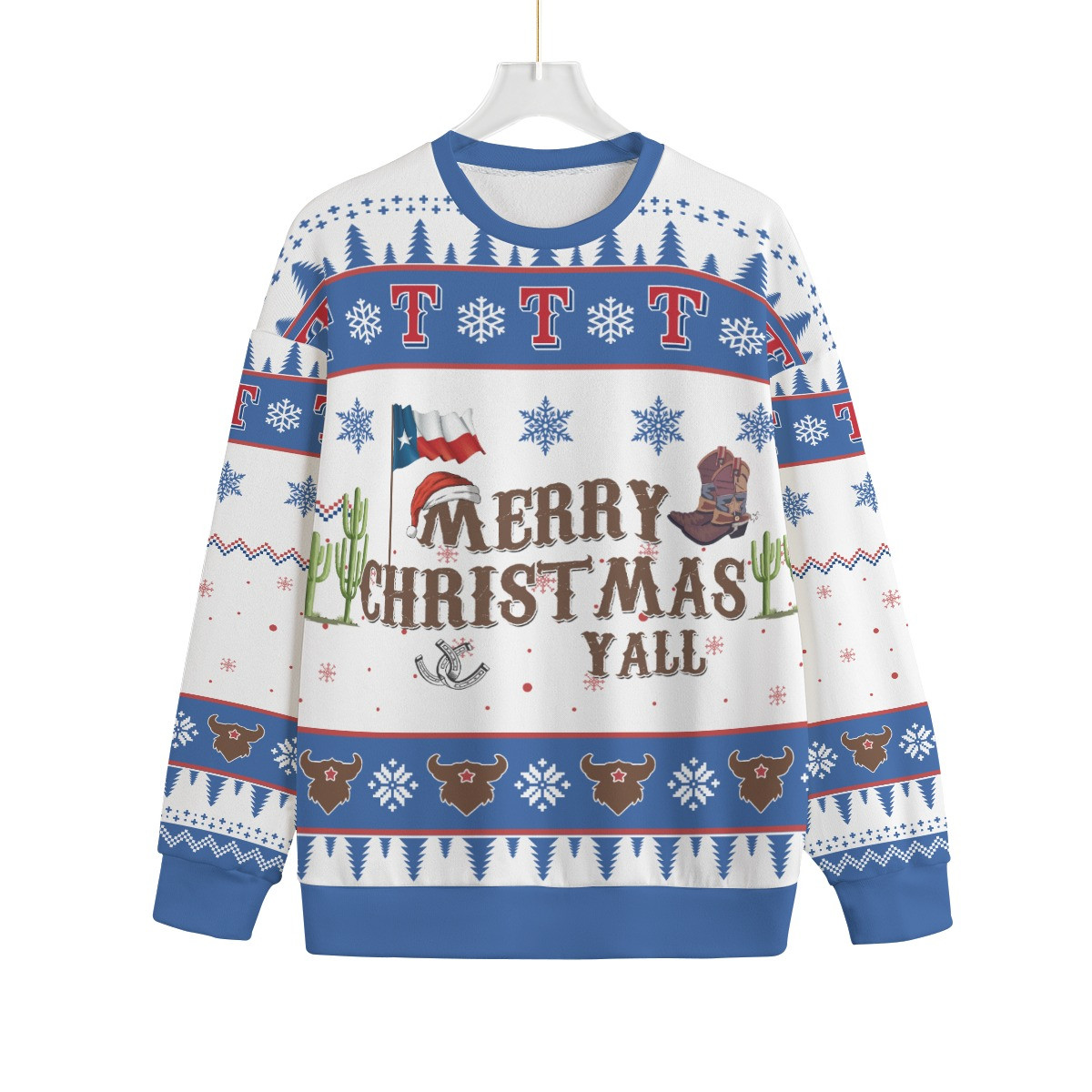Merry Christmas Yall Texas Men Big And Tall Christmas Sweater Holiday Merch That Makes a Perfect Christmas Gift