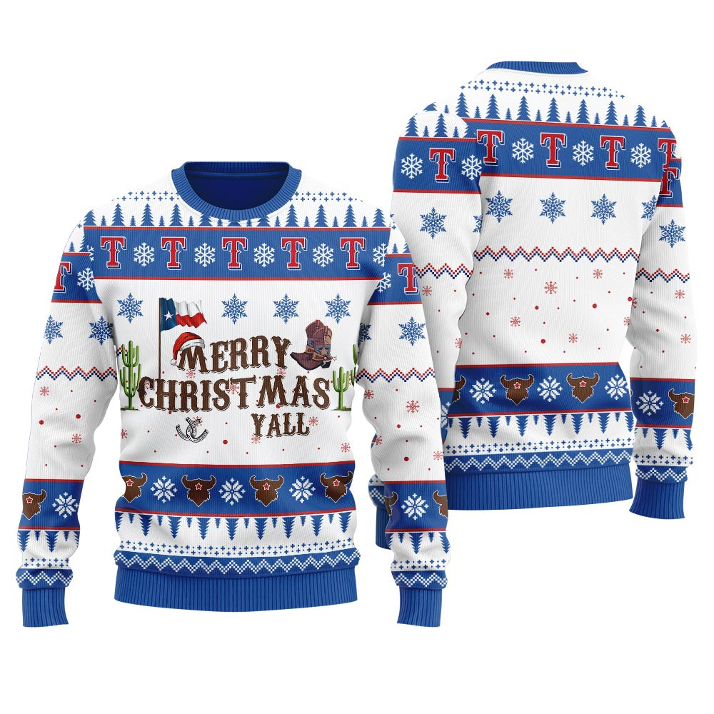Merry Christmas Yall Texas Mens Ugly Sweater Perfect Merch Gift for the Christmas Season