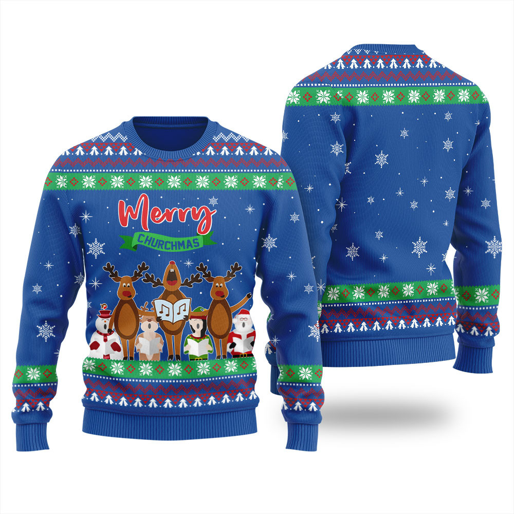 Merry Churchmas Ugly Christmas Sweater For Women Thoughtful Winter Gift Merch for Special Moments