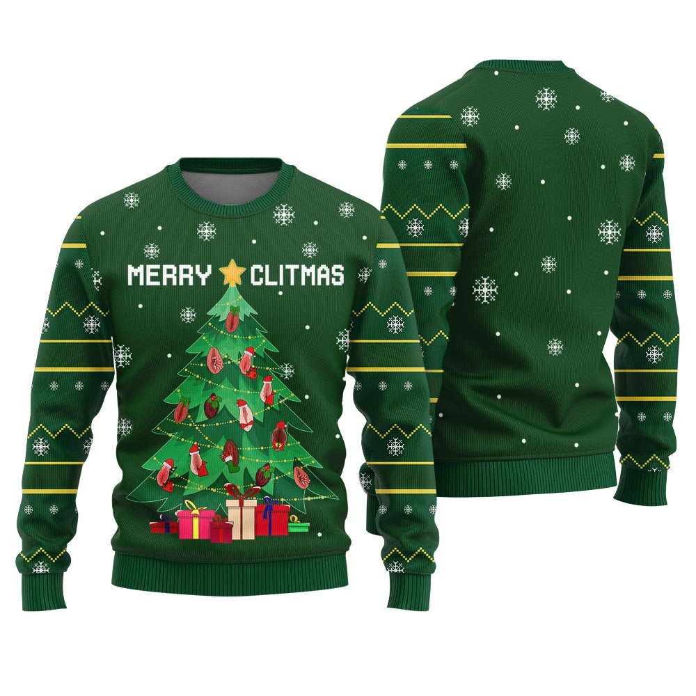 Merry Clitmas Naughty Ugly Christmas Sweater Custom Holiday Sweater Merch That Warms the Heart