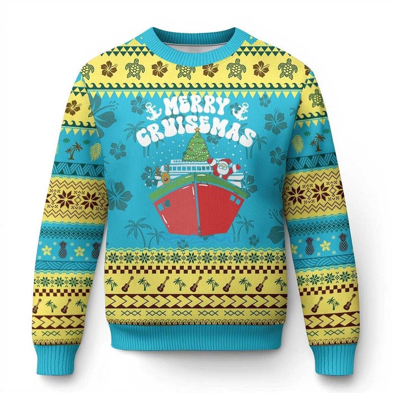 Merry Cruisemas Ugly Christmas Jumper Santa Reindeer In Cruise Ship Sweater Trip Gift Ideas