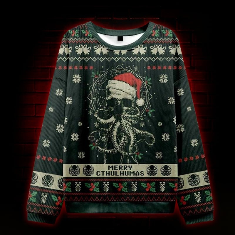 Merry Cthulhumas Ugly Christmas Sweater Special Xmas Clothing Presents For Him