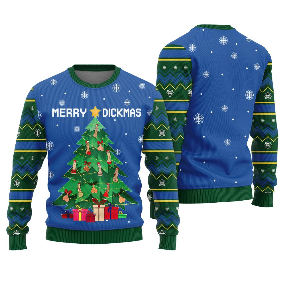 Merry Dickmas Naughty Ugly Christmas Sweater For Men Christmas Merch Gift That Brings Joy and Warmth