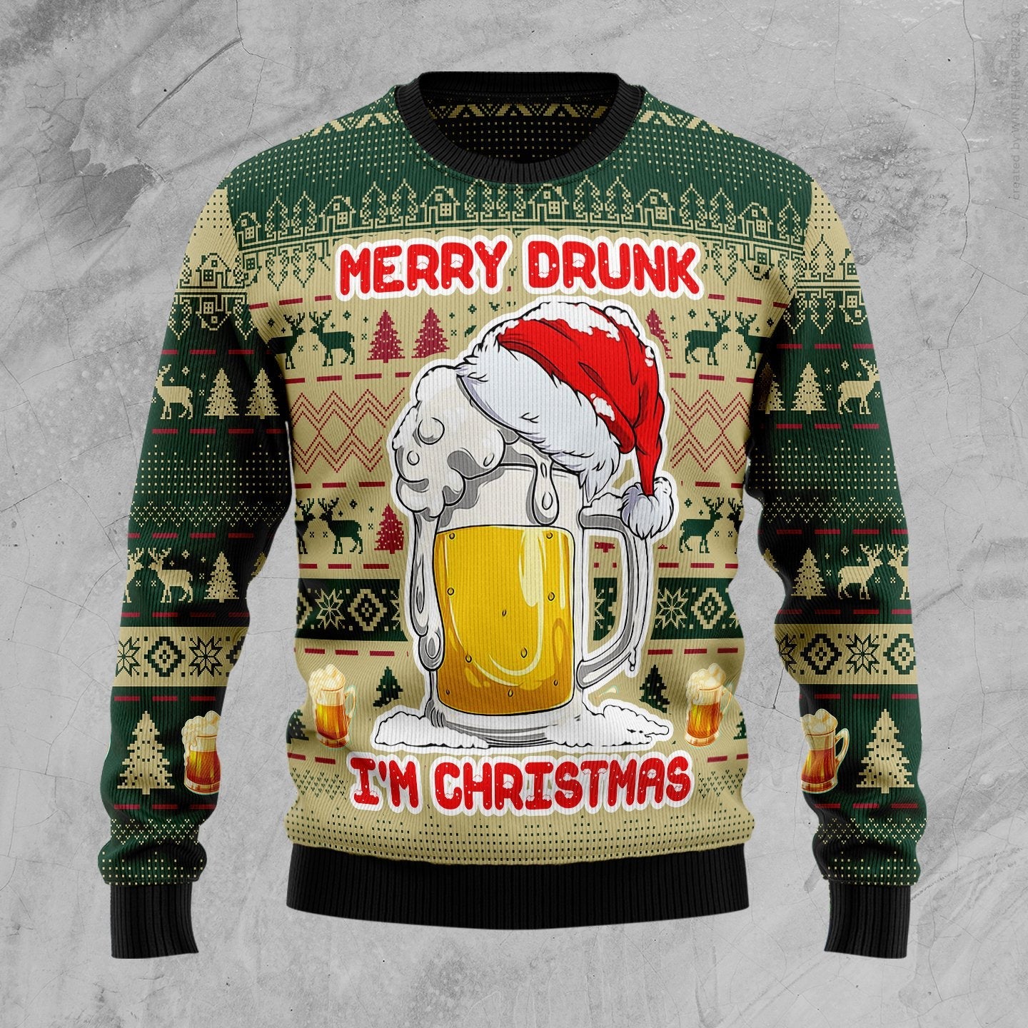 Merry Drunk Ugly Christmas Sweater Best Funny Christmas Sweaters Gifts For Beer Lovers