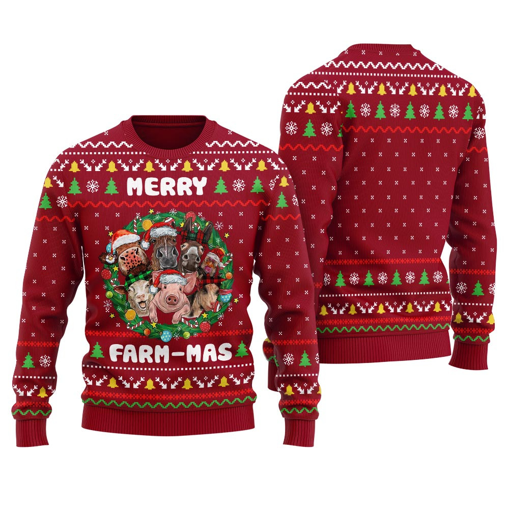 Merry Farm Christmas Sweater Women Perfect Winter Merch Gift for the Holiday Spirit