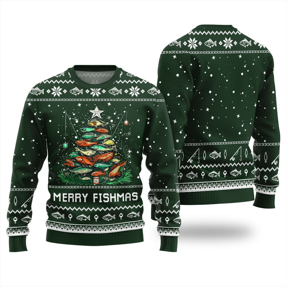 Merry Fishmas Fishing Ugly Christmas Sweater Special Merch Gift Idea for Festive Celebrations