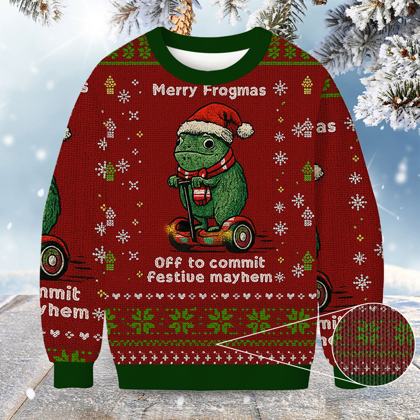 Merry Frogmas Ugly Christmas Sweater Animal Themed Christmas Gifts For Frog Lovers