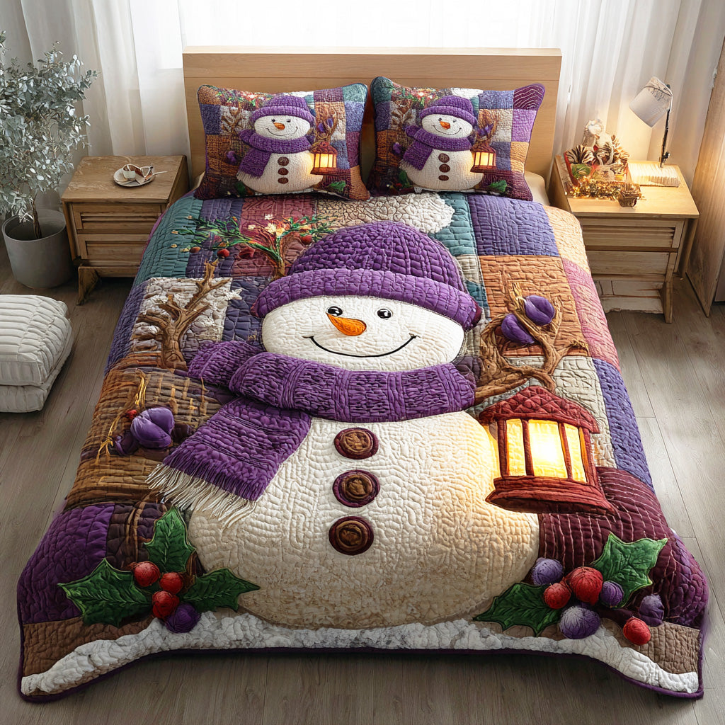 Merry Frost Night Quilted Bedding Set Soft and Cozy Bedding Set for Comfortable Sleep