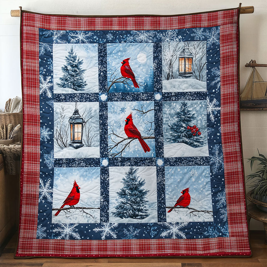 Merry Glow Cardinal Quilt Blanket Cardinal Blankets Christmas Gifts For Grandparents