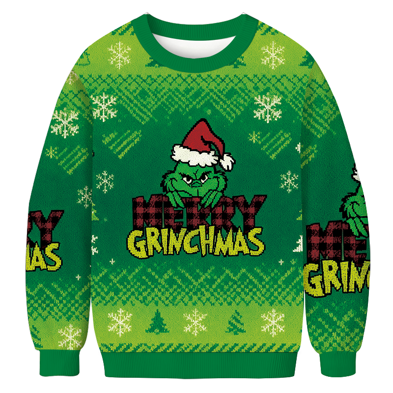Merry Grinchmas Christmas Ugly Sweatshirt Funny Christmas Holiday Sweater Gift Ideas