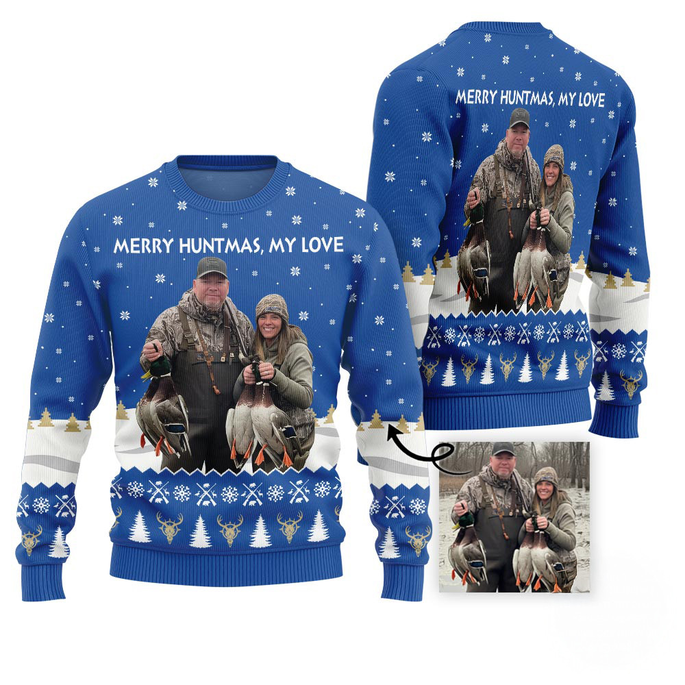 Merry Huntmas Custom Ugly Christmas Sweater For Couples Family Gifts For Christmas