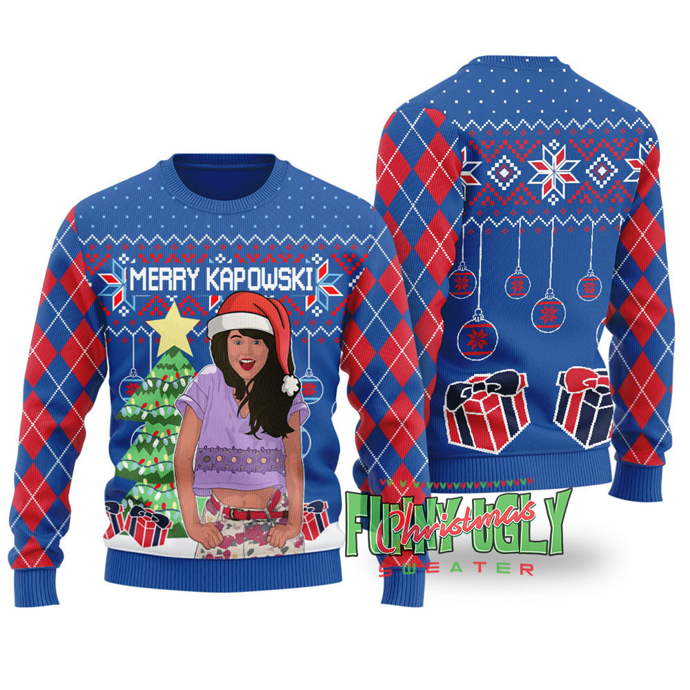 Merry Kapowski Saved By The Bell Funny Christmas Sweater Royal Trendy Christmas Sweater for Winter Outfits
