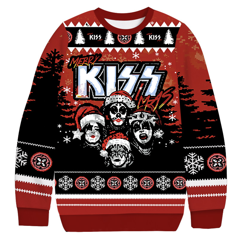 Merry Kissmas Funny Faces With Santa Hat Christmas Ugly Sweatshirt Holiday Joke Gift Idea Merry Kissmas Funny Faces With Santa Hat Christmas Ugly Sweatshirt Holiday Joke Gift Idea