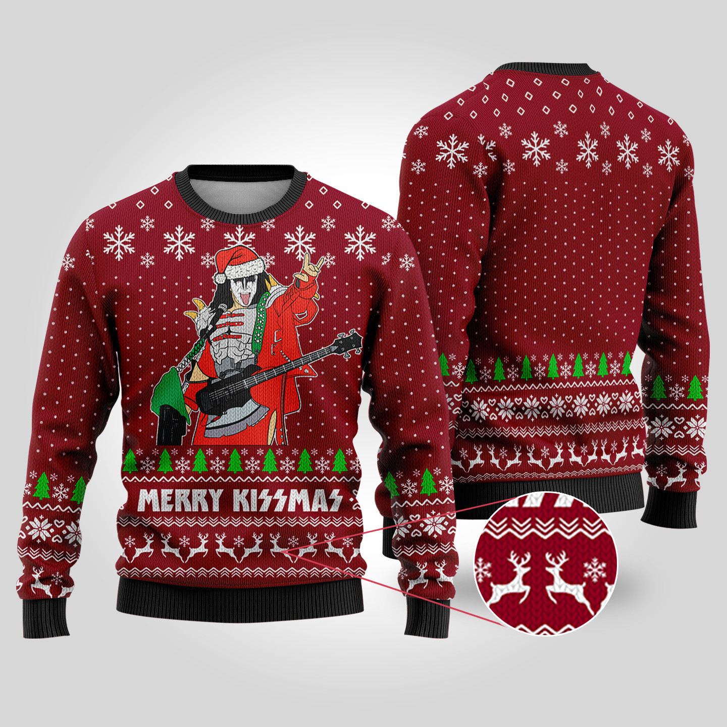 Merry Kissmas Funny Ugly Christmas Sweater Cardinal Red Custom Holiday Sweater Merch That Warms the Heart