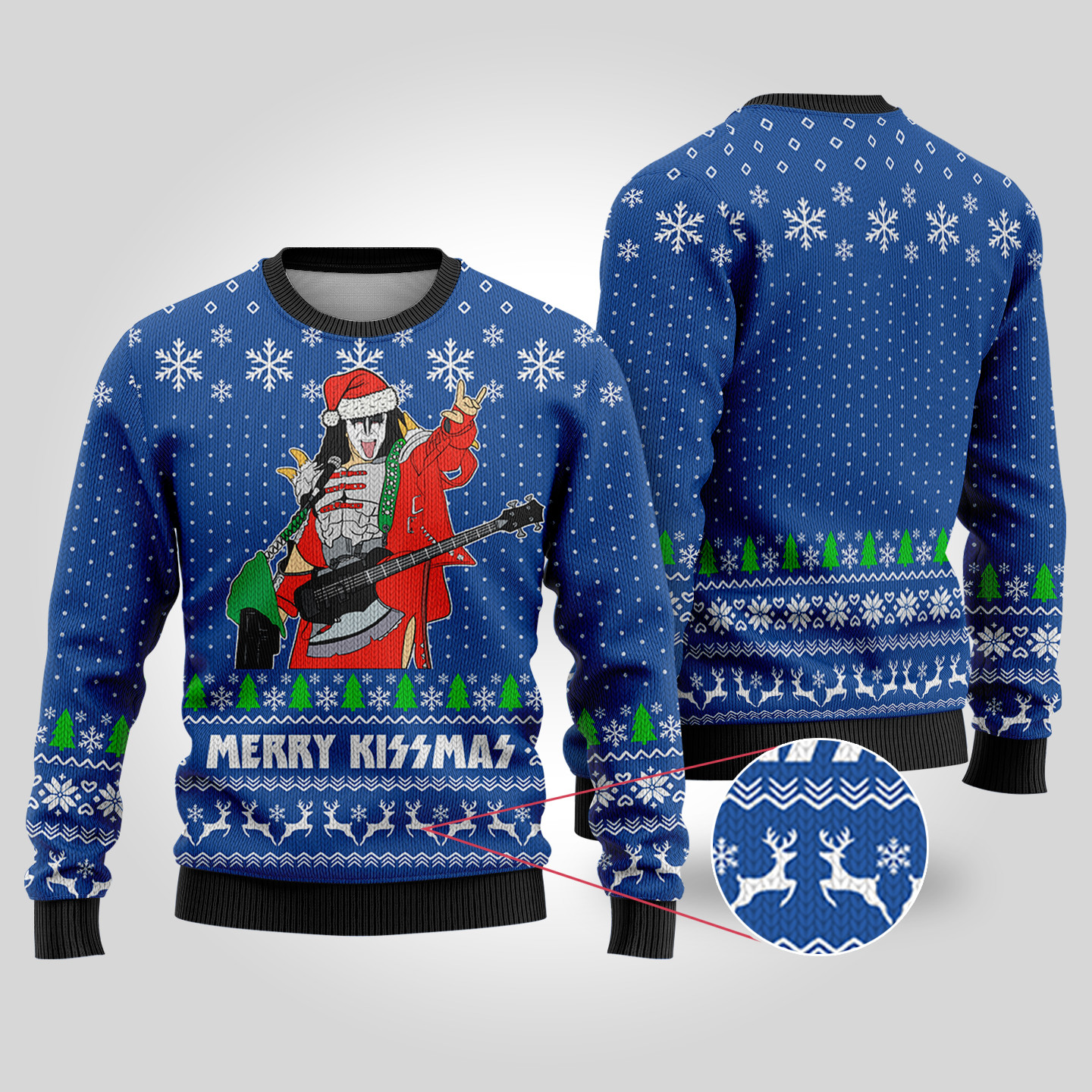 Merry Kissmas Funny Ugly Christmas Sweater Royal Heartwarming Christmas Gift Sweater for Him or Her
