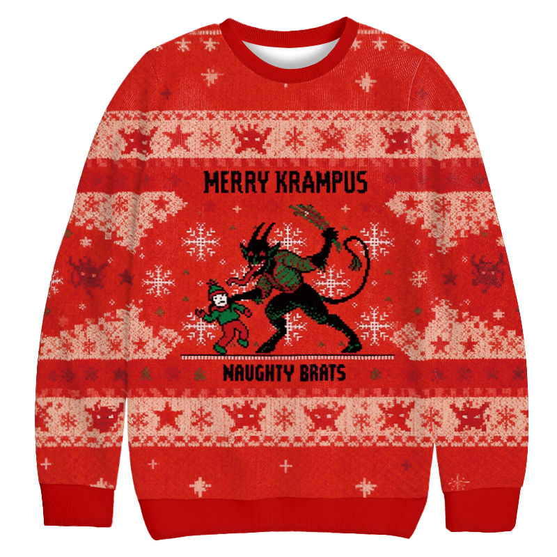 Merry Krampus Christmas Ugly Sweatshirt Christmas Gift For Friends