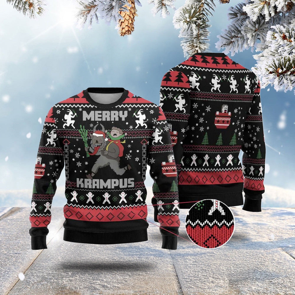 Merry Krampus Ugly Christmas Sweater Christmas Gifts