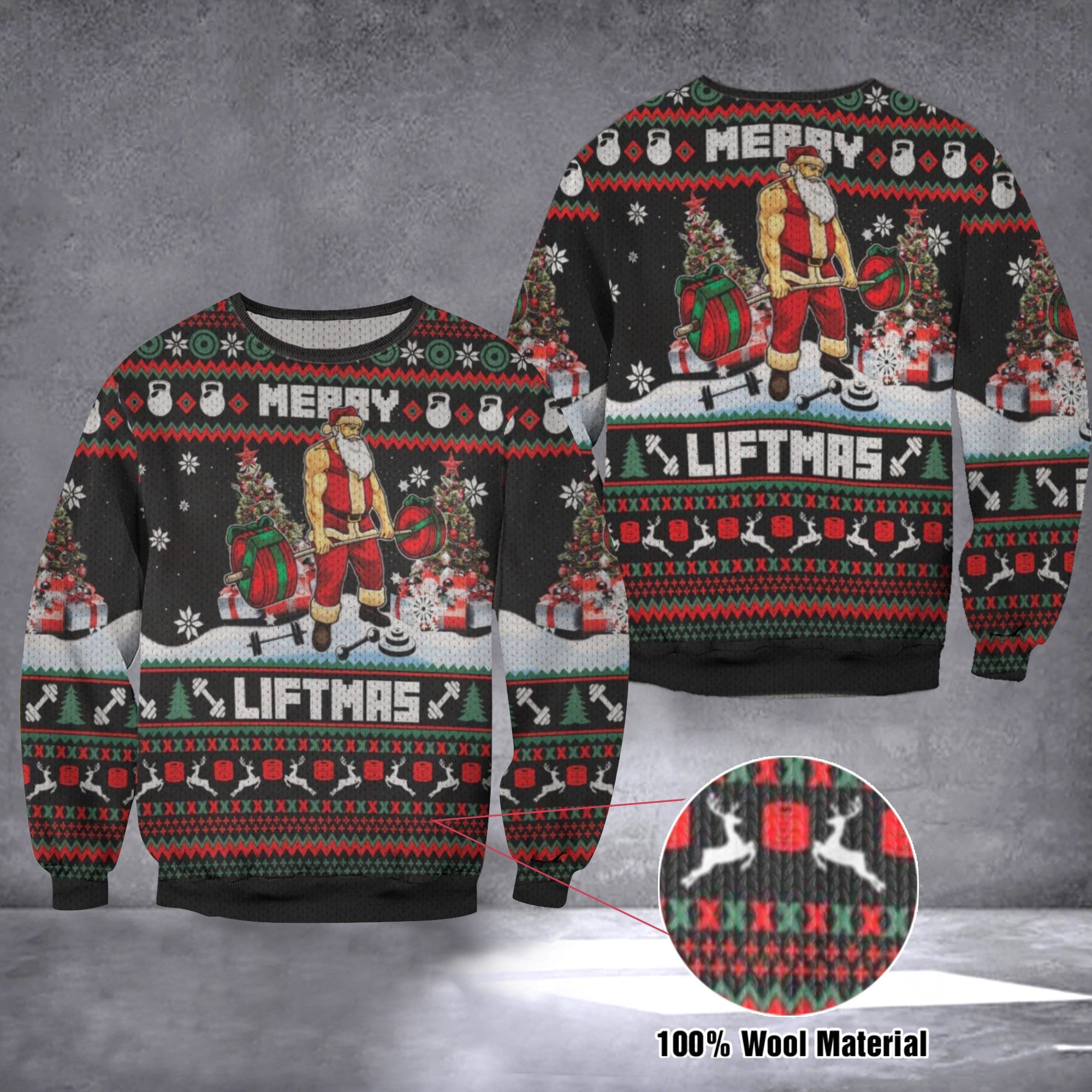 Merry Liftmas Santa Weightlifting Ugly Christmas Sweater Christmas Gifts For Weightlifters Merry Liftmas Santa Weightlifting Ugly Christmas Sweater Christmas Gifts For Weightlifters