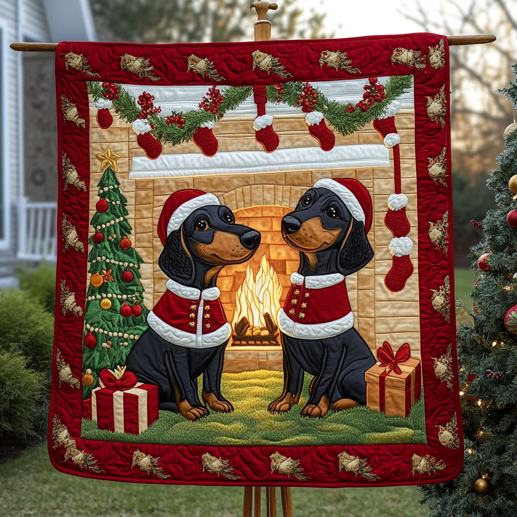 Merry Longbody Cheer Quilted Blanket Best Gifts For Dog Owners