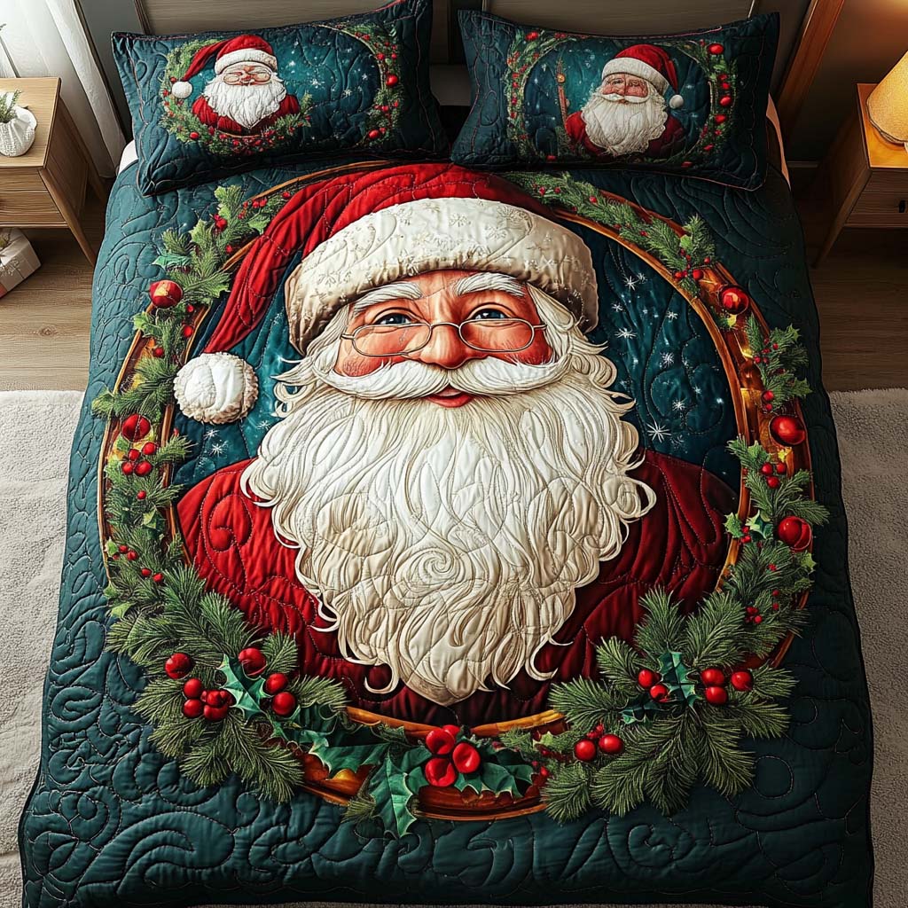 Merry Magic Quilted Bedding Set Holiday Duvet Cover Set Best Christmas Gifts
