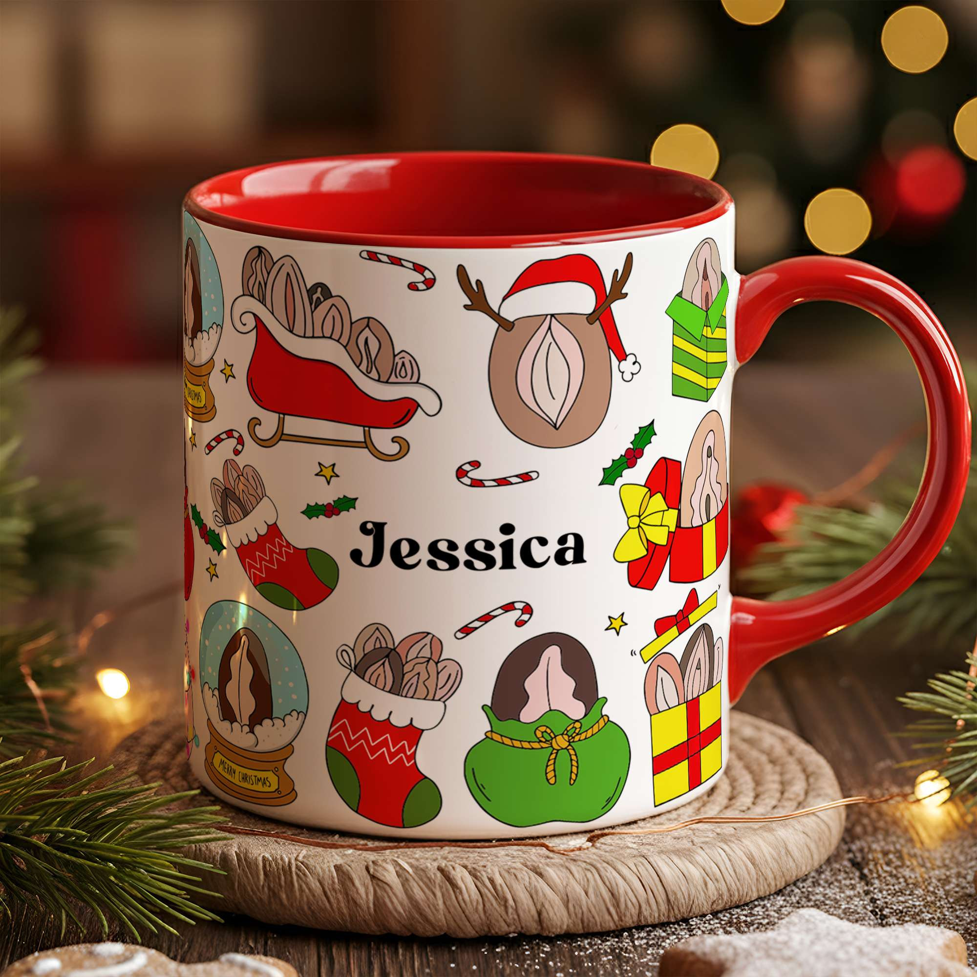 Merry Mischief Accent Mug - Personalized Gifts For Her - Awkward Christmas Gifts For Him Merry Mischief Accent Mug - Personalized Gifts For Her - Awkward Christmas Gifts For Him