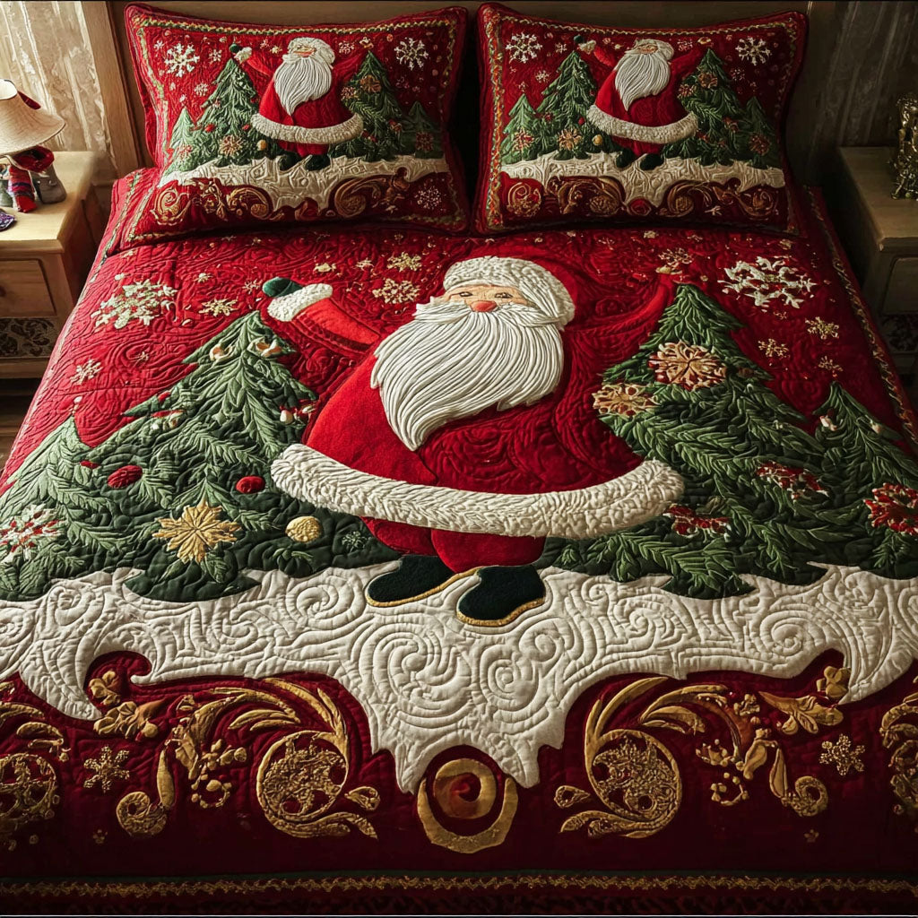 Merry Night Quilted Bedding Set Xmas Duvet Cover Set Best Holiday Gifts 2025