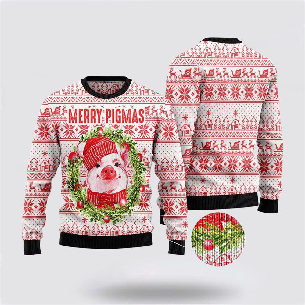Merry Pig Ugly Christmas Sweater Unique Christmas Gifts For Family